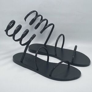 ANCIENT GREEK SANDALS Ofis Low Crystal-Embellished Wraparound Sandals size 39